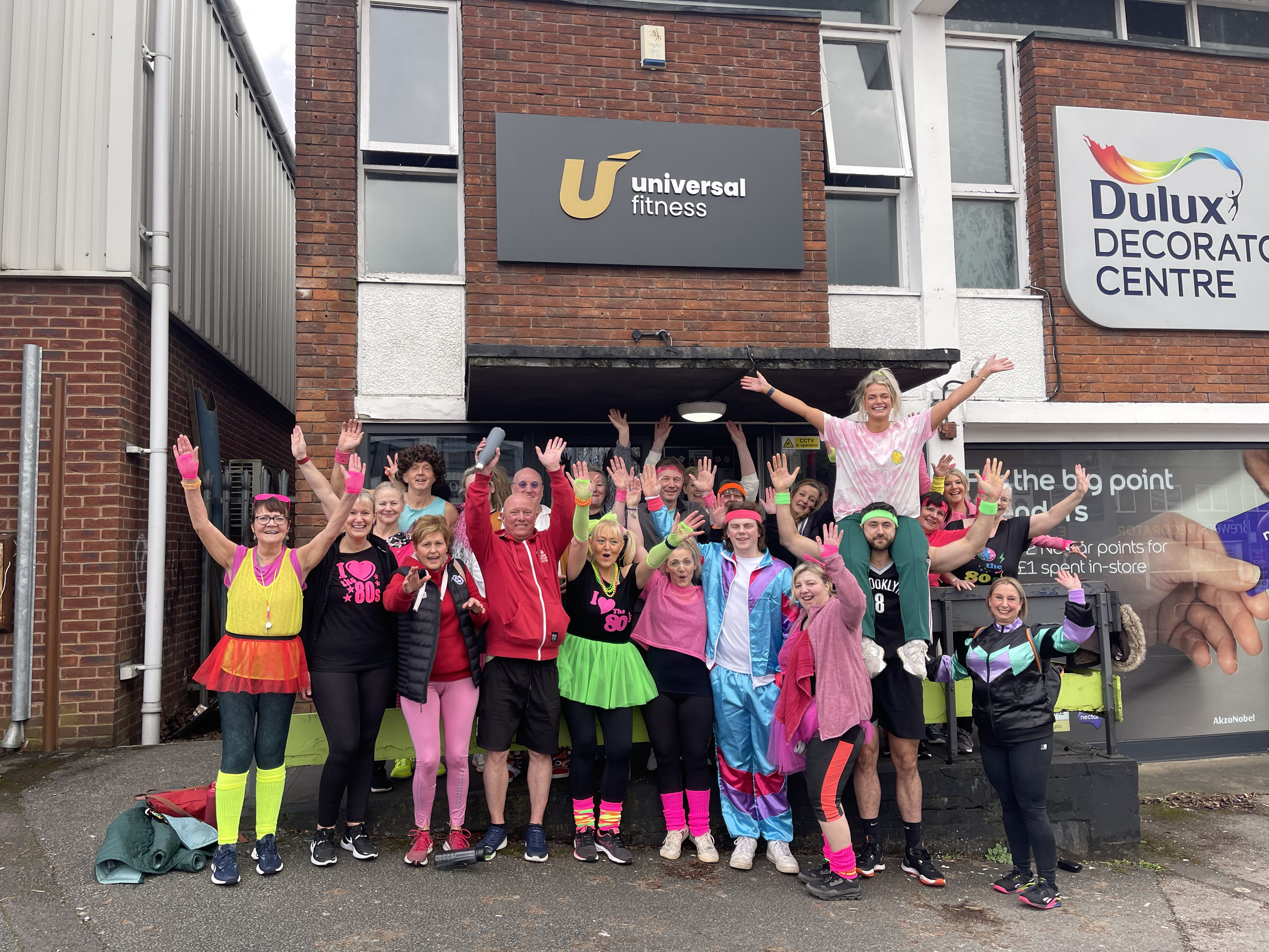 Large group of Universal Fitness members together in Stoke-on-Trent